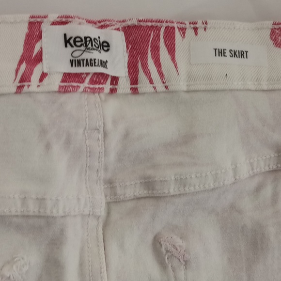 Kensie jeans the skirt destress frayed hem stretch casual women's size 8 / 29 - Picture 9 of 9